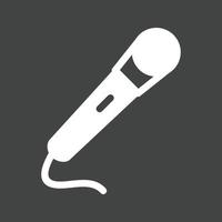 Mikrofon-Glyphe invertiertes Symbol vektor