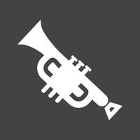 Musikspielzeug-Glyphe invertiertes Symbol vektor