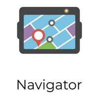trendig navigatör begrepp vektor