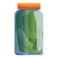 Salzgurken-Glas-Symbol, Cartoon-Stil vektor