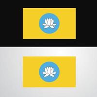 kalmykia flagga baner design vektor