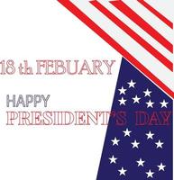 bakgrund presidentens dag.kalligrafi av Lycklig presidentens dag med farbror sam hatt illustration på blå bakgrund. vektor