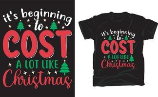jul t-shirt design för glad jul dag vektor