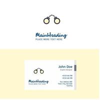 Flaches Handschellen-Logo und Visitenkartenvorlage Business-Konzept-Logo-Design vektor