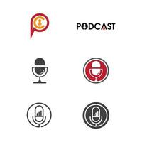 Podcast-Vektor-Icon-Design-Illustration vektor