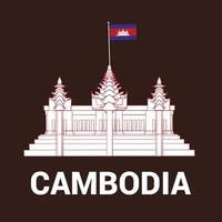 cambodia flagga design vektor