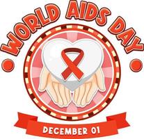 Plakatdesign zum Welt-Aids-Tag vektor