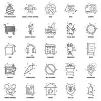 25 Business-Konzept-Mix-Linie-Icon-Set vektor