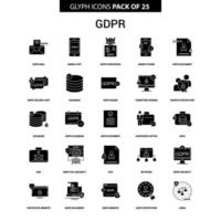 gdpr-Glyphen-Vektor-Icon-Set vektor