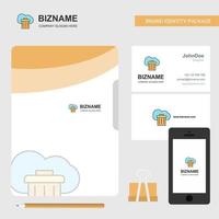 cloud trash business logo file cover visitenkarte und mobile app design vektorillustration vektor