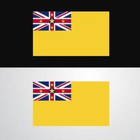 Niue-Flaggen-Banner-Design vektor