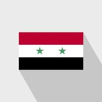 syrien flagga lång skugga design vektor