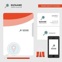 Suchstandort Business Logo File Cover Visitenkarte und mobile App Design Vector Illustration