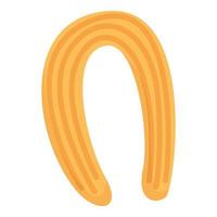 Kuchen-Churro-Symbol Cartoon-Vektor. Schokoladengebäck vektor