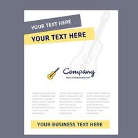 gitarr titel sida design för företag profil årlig Rapportera presentationer folder broschyr vektor bakgrund