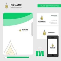 Wassertropfen-Business-Logo-Datei-Cover-Visitenkarte und mobile App-Design-Vektorillustration vektor