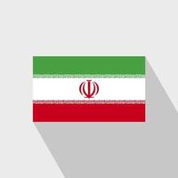 Iran-Flagge langer Schatten-Designvektor vektor