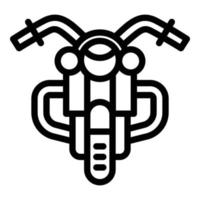 Chopper-Bike-Symbol, Umrissstil vektor