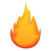 Gefahr Feuer Flammensymbol, Cartoon-Stil vektor
