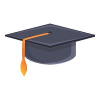 Akademische Graduierung Hut-Symbol, Cartoon-Stil vektor