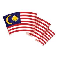 Kunst-Flagge-Symbol Cartoon-Vektor. malaysisches Land vektor