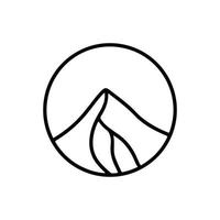 Outdoor-Logo-Design-Vorlage. Strand-Meer-Symbol-Vektor-Illustration vektor