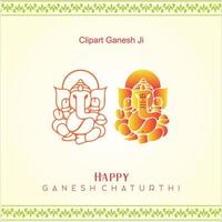 glücklich ganesh chaturthi indische hinduismus gott lord ganesha vektor-clipart-illustration vektor