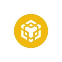 binance mynt bnb kryptovaluta linje ikon isolerat på vit bakgrund. vektor