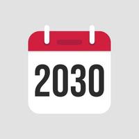 2030 Kalendersymbol Symbolvektor. vektor