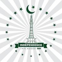 pakistanischer unabhängigkeitstag-designvektor vektor