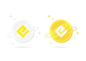 Energyswap ens Coin flaches Symbol isoliert auf weißem Hintergrund. vektor