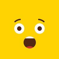 schockierter Emoji-Icon-Designvektor vektor