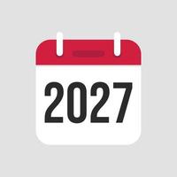 2027 Kalendersymbol Symbolvektor. vektor