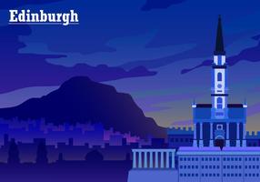 Sonnenuntergang über Edinburgh Free Vector