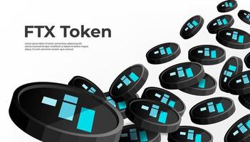 ftx-Token-Banner. ftt kryptowährungskonzept banner hintergrund. vektor