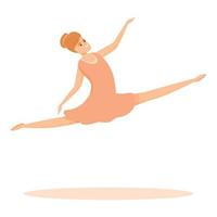 klasser ballerina ikon, tecknad serie stil vektor