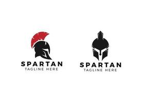 schild und helm des spartanischen kriegersymbols, emblem. spartanisches Helmlogo vektor