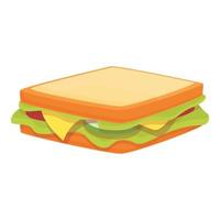 Sandwich-Symbol zum Mitnehmen, Cartoon-Stil vektor