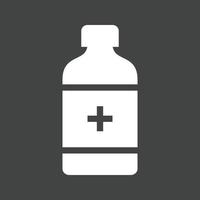medicin flaska glyf omvänd ikon vektor