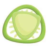 färsk grön paprica ikon, tecknad serie stil vektor