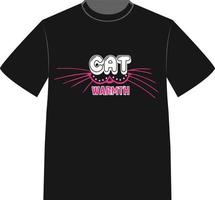 Katzenliebe-T-Shirt-Design vektor