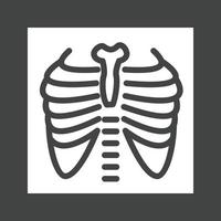 Lungenröntgen-Glyphe invertiertes Symbol vektor