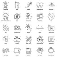 25 Business-Konzept-Mix-Linie-Icon-Set vektor