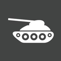 Tank I Glyphe invertiertes Symbol vektor