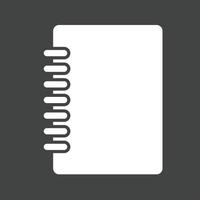 Notebook-Glyphe invertiertes Symbol vektor