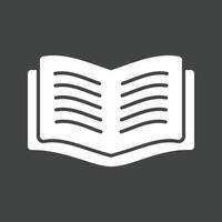 Lehrbuch-Glyphe invertiertes Symbol vektor