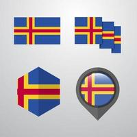 ett land flagga design uppsättning vektor