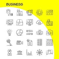 handgezeichnetes Business-Symbol für Webdruck und mobiles Uxui-Kit wie Business-Dollar-Online-Zahlungsdatei Business Office Business-Piktogramm-Paketvektor