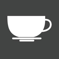Kaffeetasse Glyphe umgekehrtes Symbol vektor