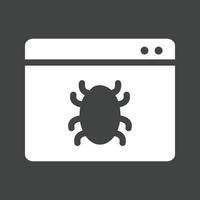 Invertiertes Symbol für Webcrawler-Glyphe vektor